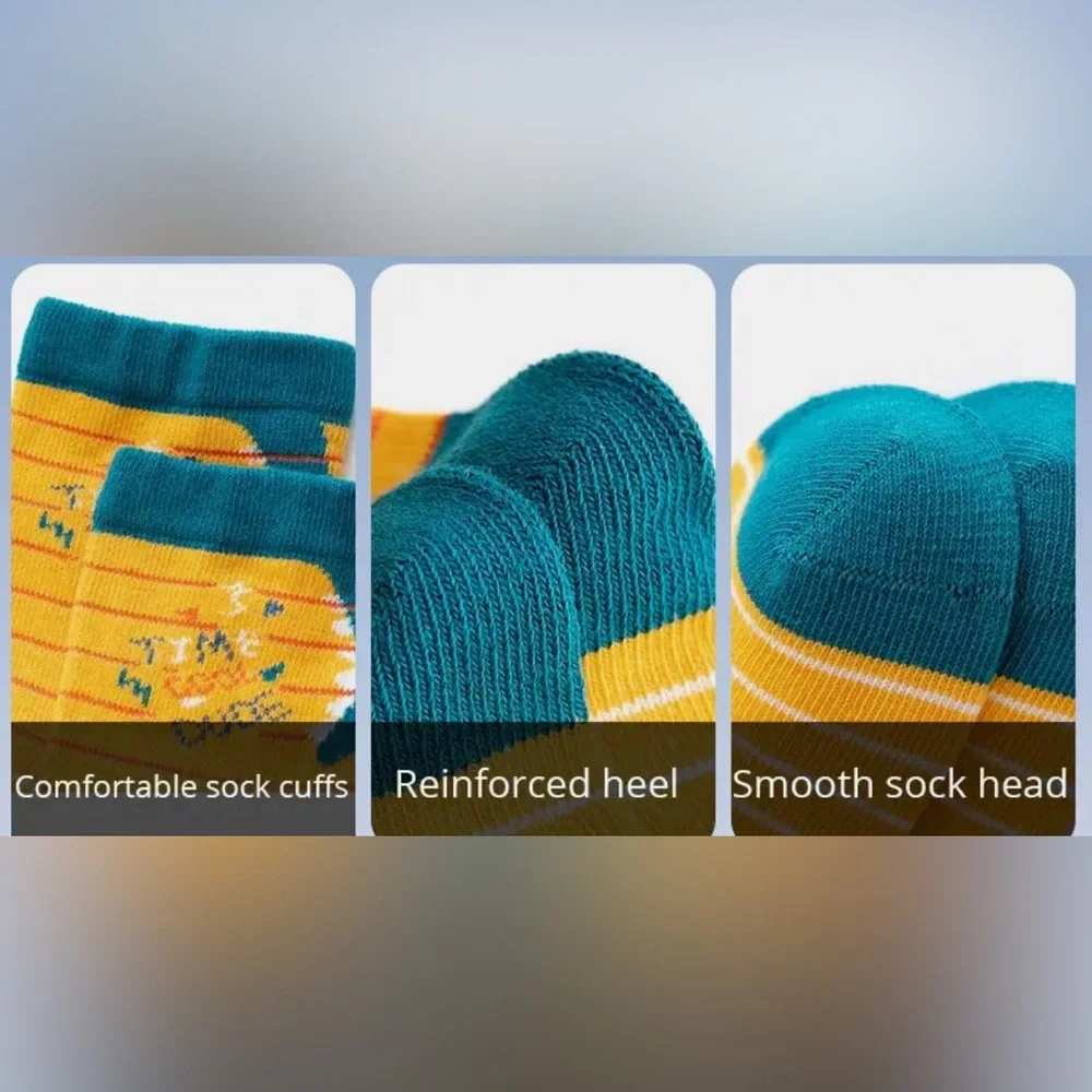 🌵‎ 5 Pairs Autumn New Children's Socks Spring Winter Cotton Breathable
